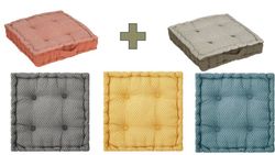 Packung mit 5 Bodenkissen Otto 40x40 in verschiedenen Farben