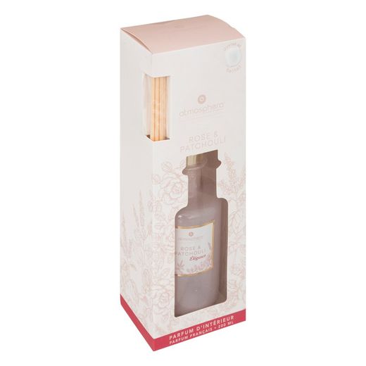 Confezione di candele e diffusori profumati alla rosa e patchuli