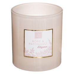 Confezione di candele e diffusori profumati alla rosa e patchuli