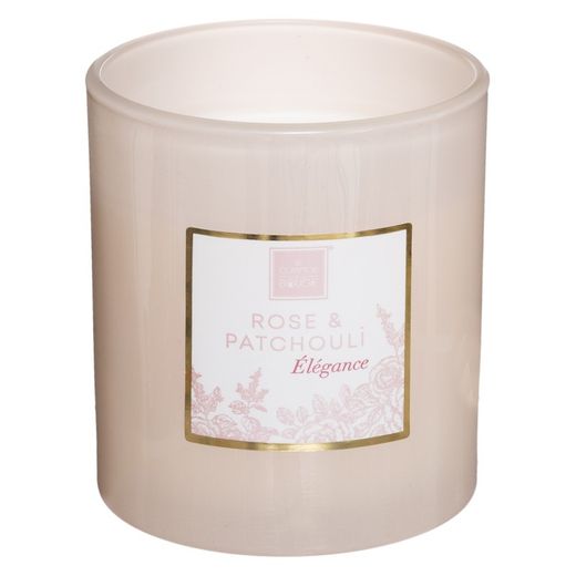 Confezione di candele e diffusori profumati alla rosa e patchuli