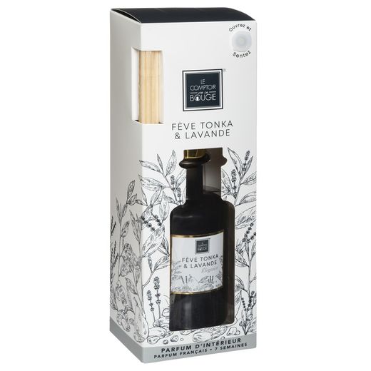 Confezione di candele e diffusori profumati alla Tonka e Lavanda
