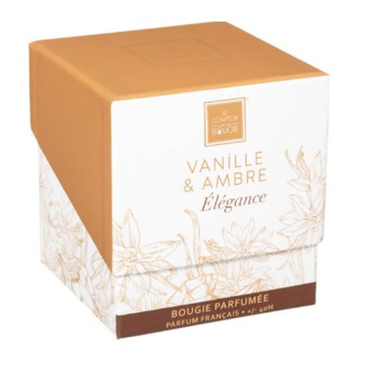 Packung mit Duftkerze und Diffusor „Vanilla Amber“.