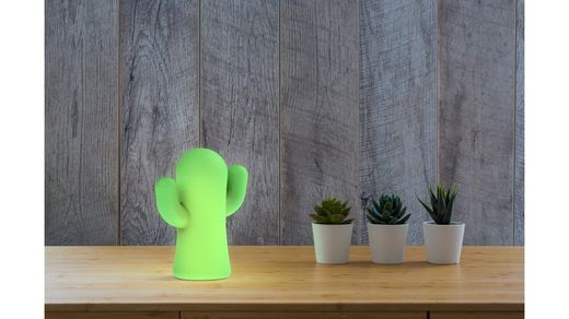 Limettenfarbene Panchito-Kaktus-Tischlampe fr den Auenbereich   Gartenkissen
