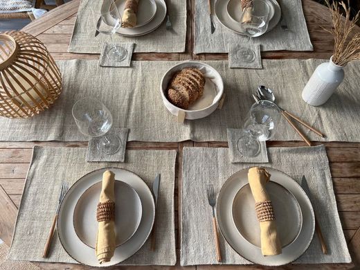 Confezione di stoviglie in cotone per 6 persone