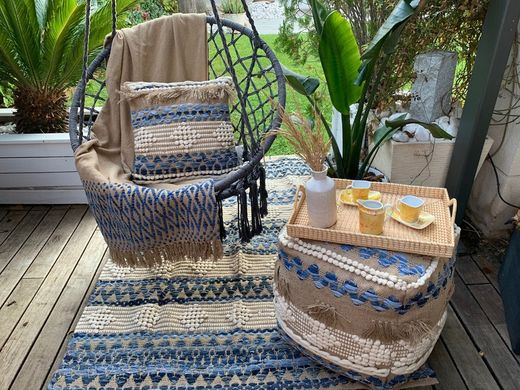 Jean-Pack mit Hocker, Decke und Kissen