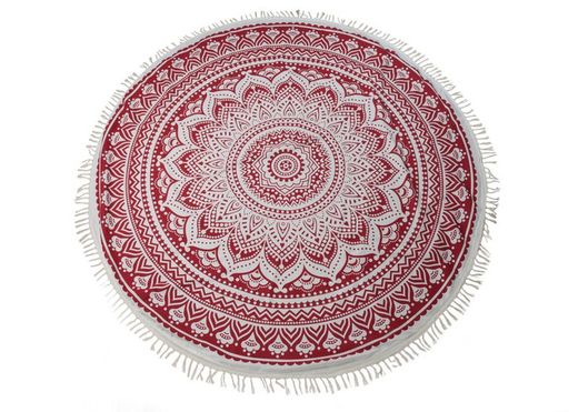 Plaid Mandala Red Diametro 170