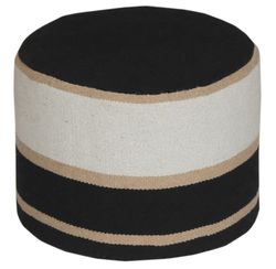 Runder Sitzpuff aus Baumwolle und Polyester Cabrera 1, Durchmesser 40 cm, Höhe 30 cm