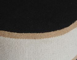 Runder Sitzpuff aus Baumwolle und Polyester Cabrera 1, Durchmesser 40 cm, Höhe 30 cm