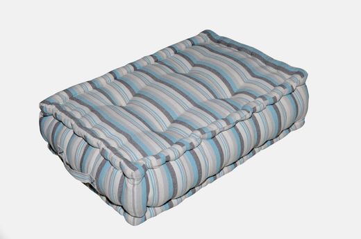 Cojin respaldo palet rayas azules 60x40x20 cm