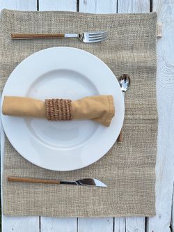 Confezione di stoviglie in cotone per 6 persone