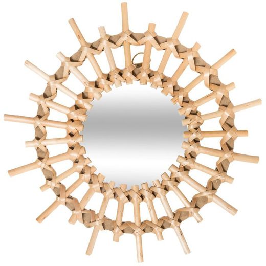 Set mit 3 Korbspiegeln Sonne Durchmesser 28 cm