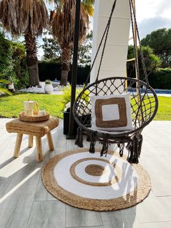 Weißer Hängesessel Durchmesser 60 cm