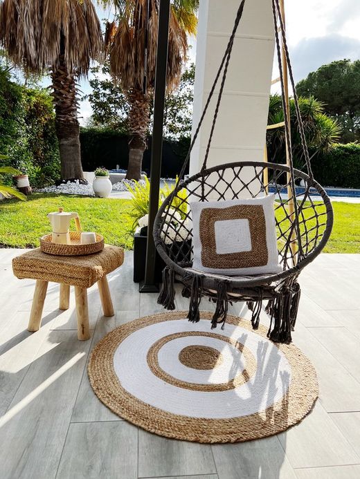 Weißer Hängesessel Durchmesser 60 cm