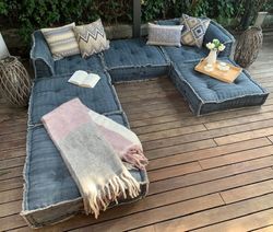 Coussin en forme de L  pour canapé modulable - 80X80X43 cm