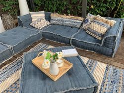 Coussin en forme de L  pour canapé modulable - 80X80X43 cm