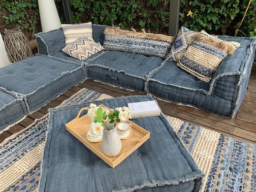 Coussin en forme de L  pour canapé modulable - 80X80X43 cm