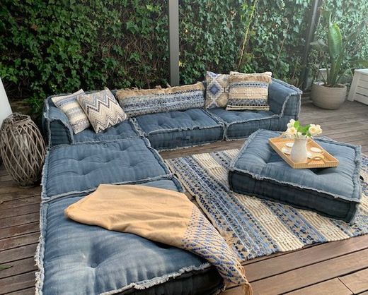 Coussin en forme de L  pour canapé modulable - 80X80X43 cm