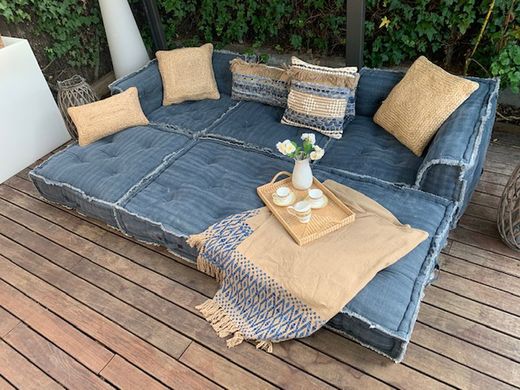 Coussin en forme de L  pour canapé modulable - 80X80X43 cm
