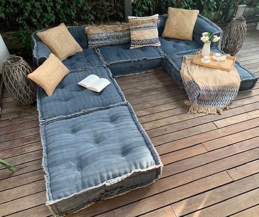 Coussin en forme de L  pour canapé modulable - 80X80X43 cm