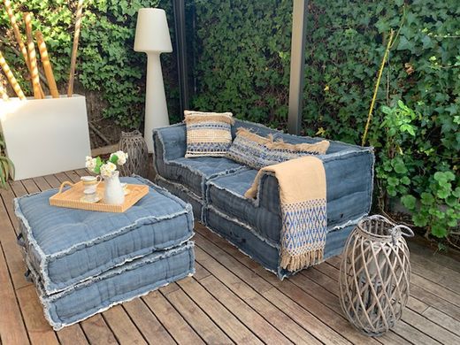 Coussin en forme de L  pour canapé modulable - 80X80X43 cm