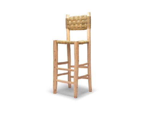 Taburete de madera y cuerda Bouarfa 120x40x40cm