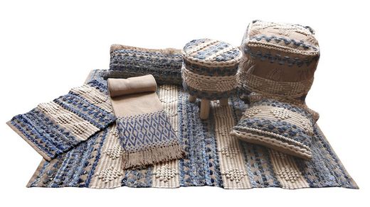 Jean-Pack mit Hocker, Decke und Kissen