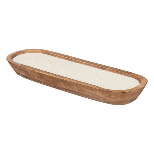 Candela profumata Paola in legno esotico 47x15 cm